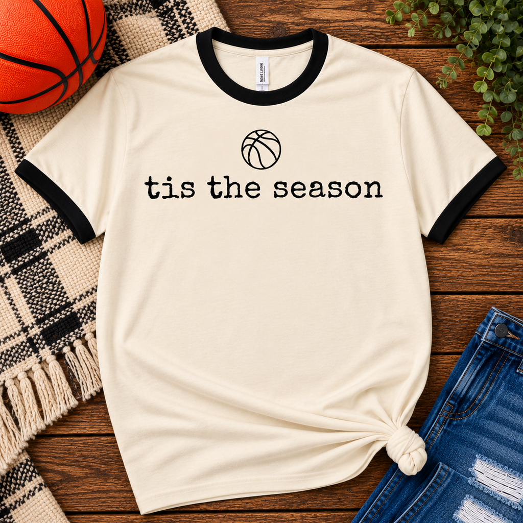 'Tis the Season Basketball Ringer Tee