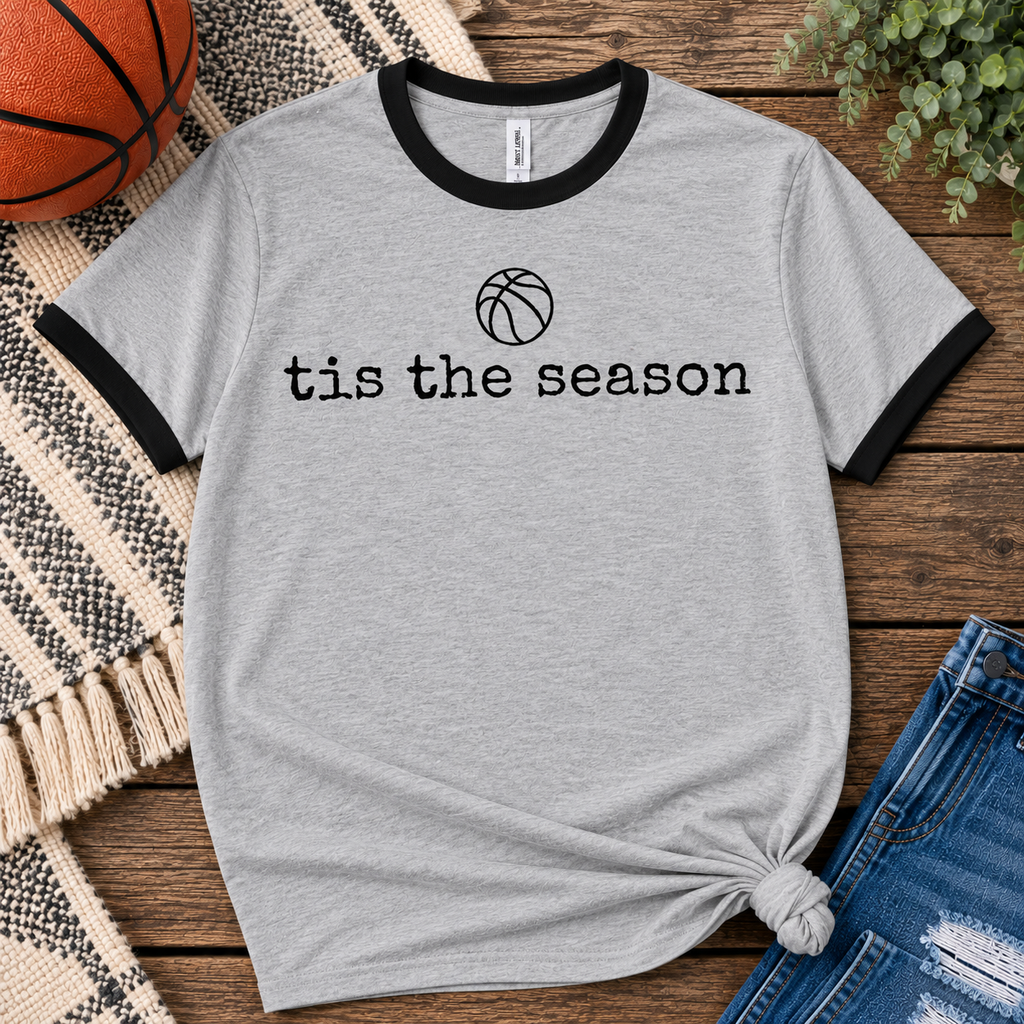 'Tis the Season Basketball Ringer Tee