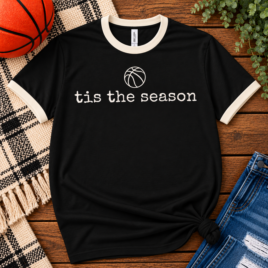 'Tis the Season Basketball Ringer Tee