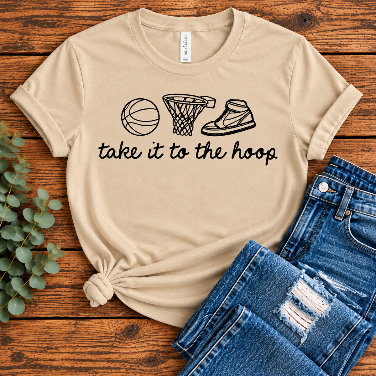 Take it to the Hoop Script Basketball Tee