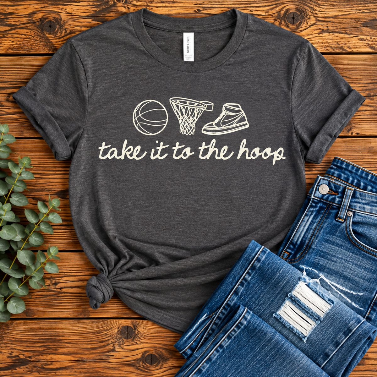 Take it to the Hoop Script Basketball Tee