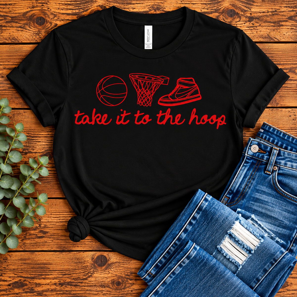 Take it to the Hoop Script Basketball Tee